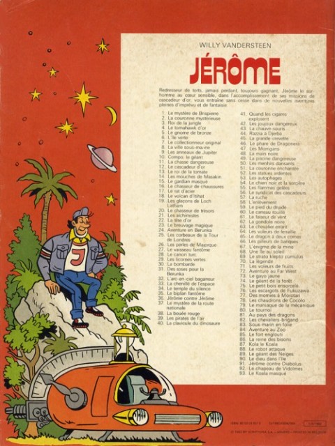 Verso de l'album Les fabuleux voyages de Jérôme Tome 1 Le Globe-Express