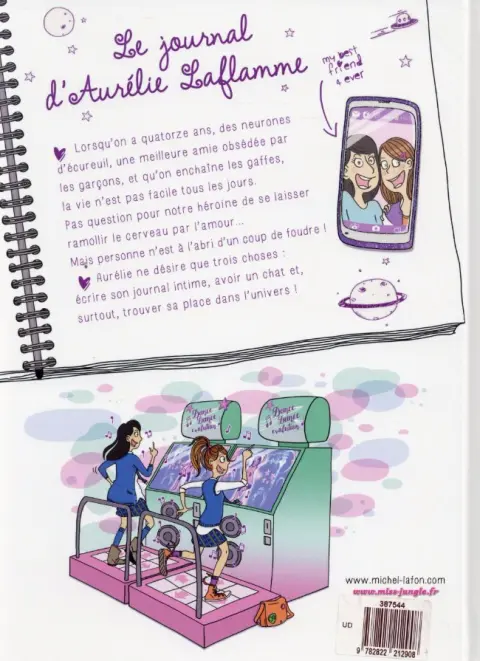 Verso de l'album Le Journal d'Aurélie Laflamme Tome 1 Extraterrestre... ou presque