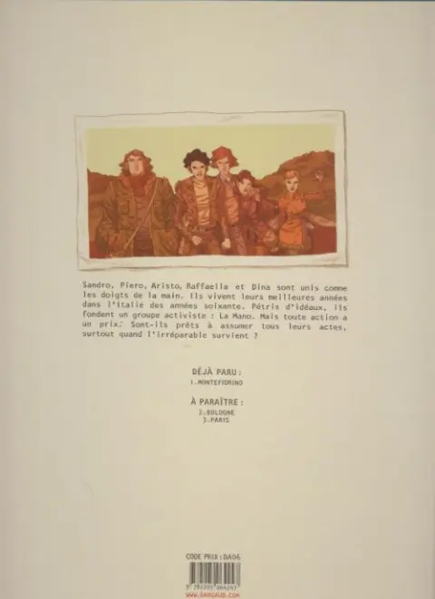 Verso de l'album La Mano Tome 1 Montefiorino