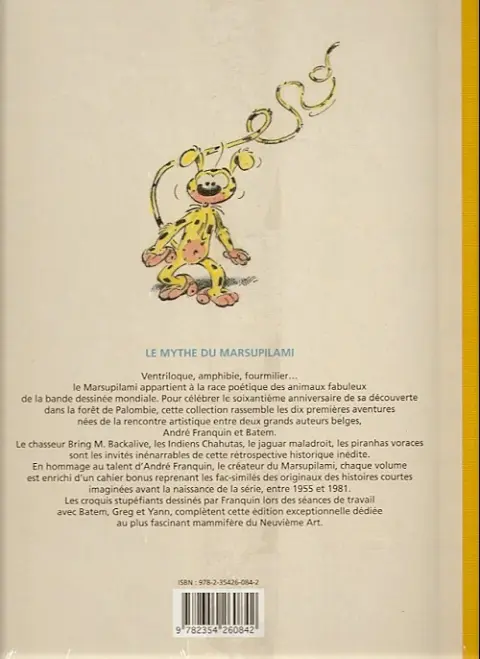 Verso de l'album Marsupilami Tome 1 La queue du marsupilami