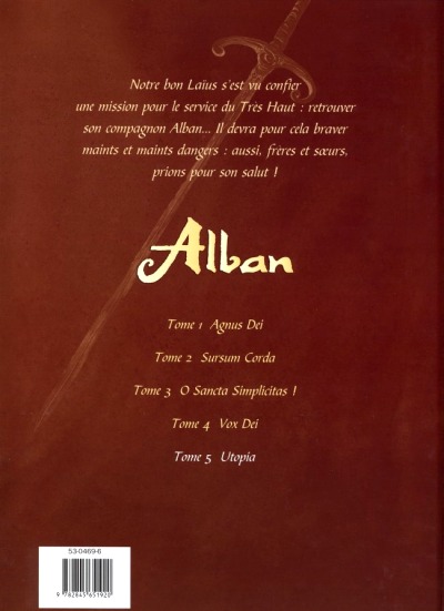 Verso de l'album Alban Tome 5 Utopia