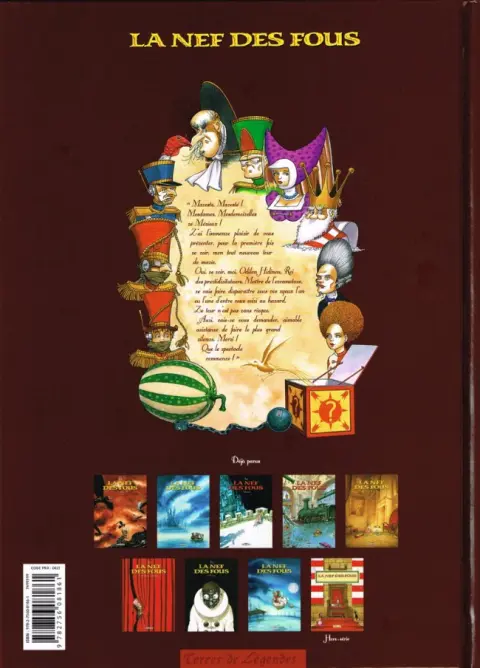 Verso de l'album La Nef des fous Tome 8 Disparition