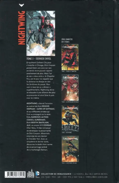 Verso de l'album Nightwing Tome 5 Dernier envol