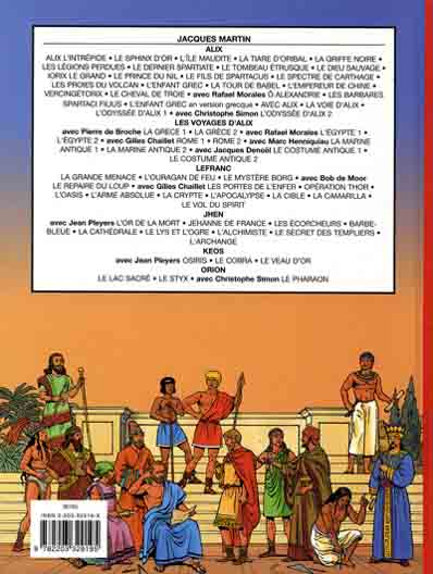 Verso de l'album Les Voyages d'Alix Tome 10 Le Costume antique (2)
