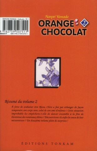 Verso de l'album Orange chocolat Tome 2