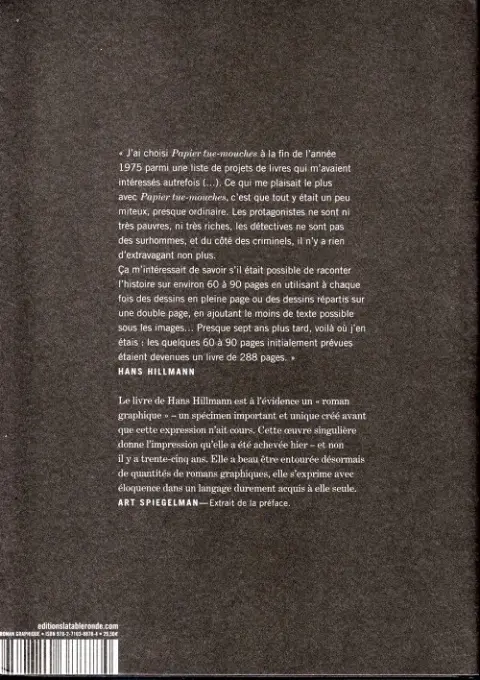 Verso de l'album Papier tue-mouches
