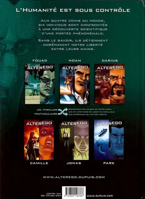 Verso de l'album Alter ego Tome 2 Fouad