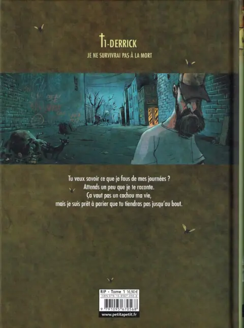 Verso de l'album RIP Tome 1 Derrick - Je ne survivrai pas à la mort