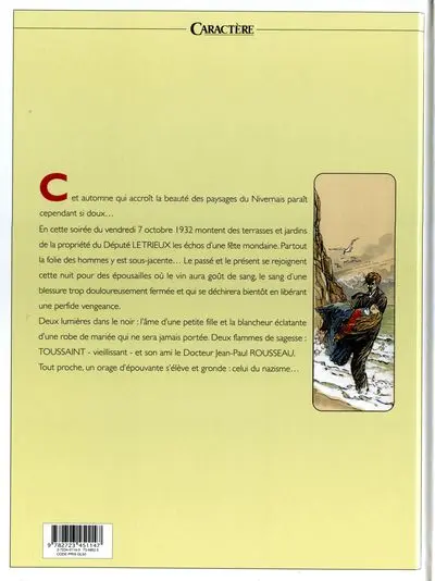 Verso de l'album Souvenirs de Toussaint Tome 8 Bleu au revoir