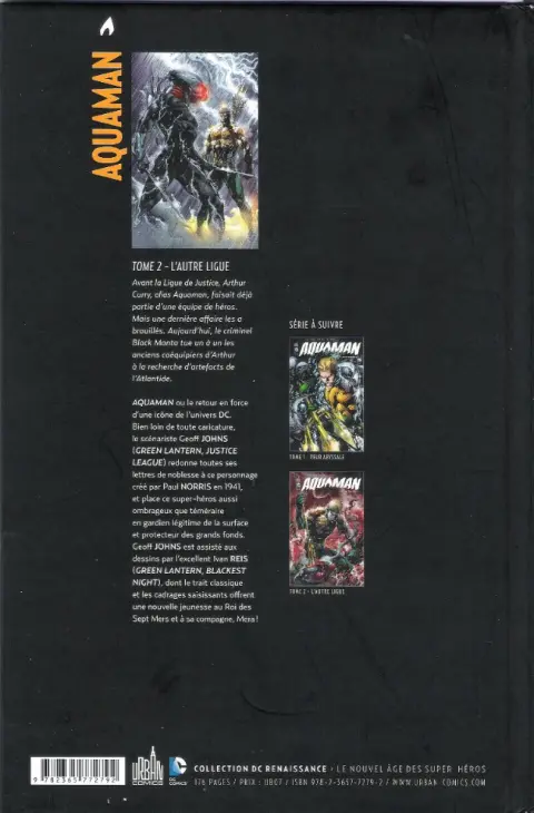 Verso de l'album Aquaman Tome 2 L'Autre Ligue