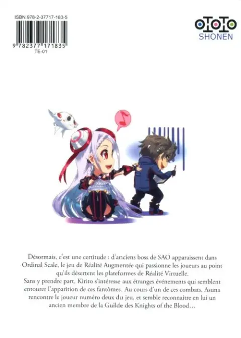 Verso de l'album Sword art online - Ordinal Scale 002