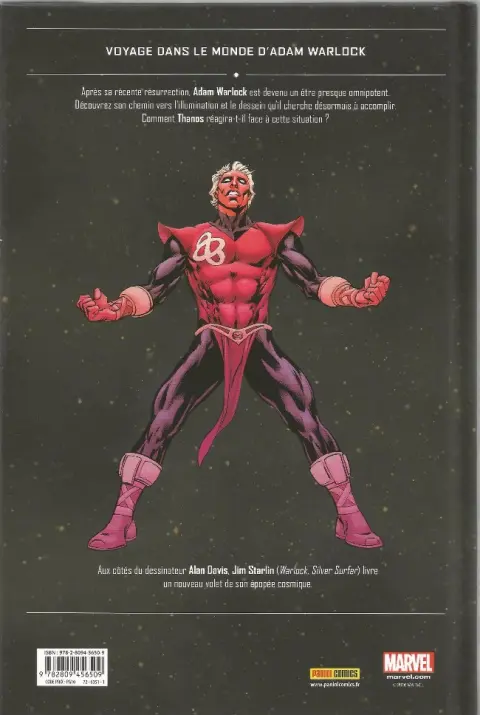 Verso de l'album Thanos et Warlock : L'Entité de l'Infini L'Entité de l'Infini