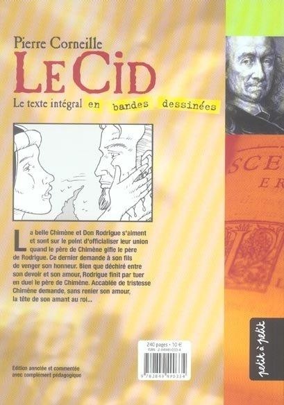 Verso de l'album Théâtre en BD Tome 4 Le Cid en BD