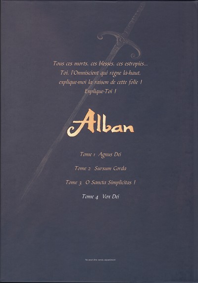 Verso de l'album Alban Tome 4 Vox dei