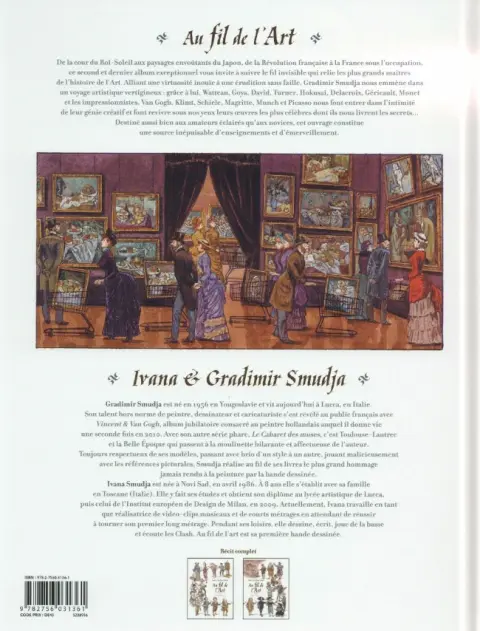 Verso de l'album Au fil de l'Art Volume 2