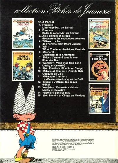 Verso de l'album Blondin et Cirage Tome 5 Au Mexique