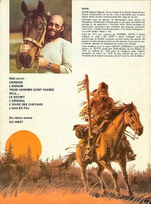 Verso de l'album Buddy Longway Tome 3 Trois hommes sont passés