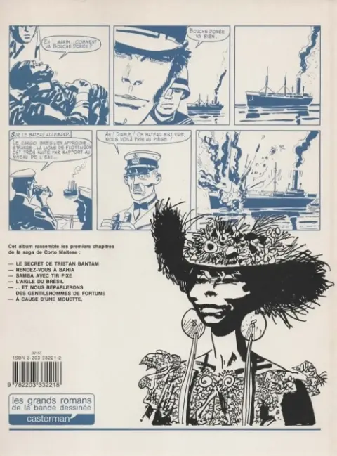 Verso de l'album Corto Maltese Tome 3 Sous le signe du Capricorne