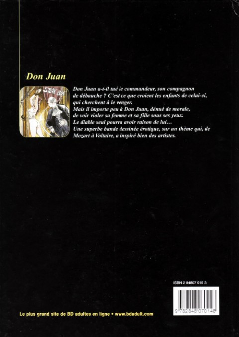Verso de l'album Don Juan