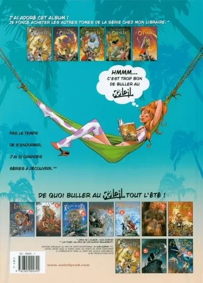 Verso de l'album Les Forêts d'Opale Tome 1 Le bracelet de Cohars