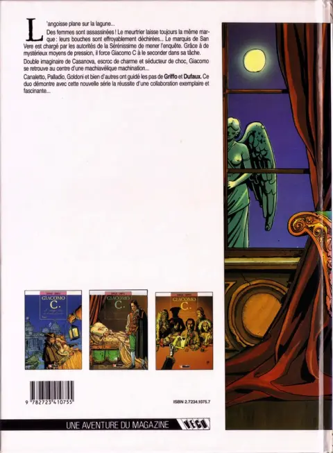 Verso de l'album Giacomo C. Tome 2 La chute de l'ange