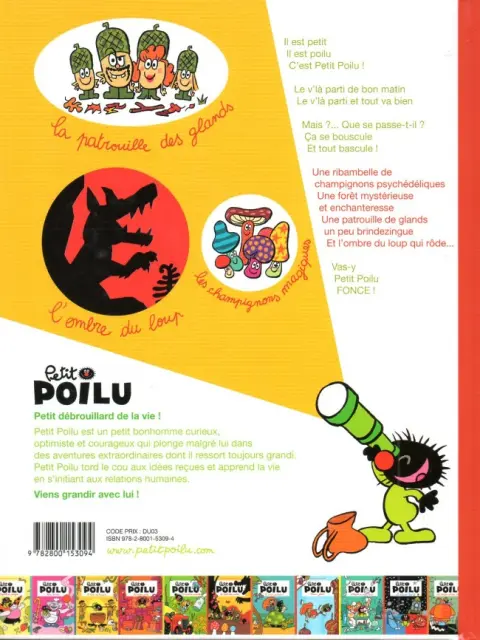 Verso de l'album Petit Poilu Tome 8 La forêt des Ombres