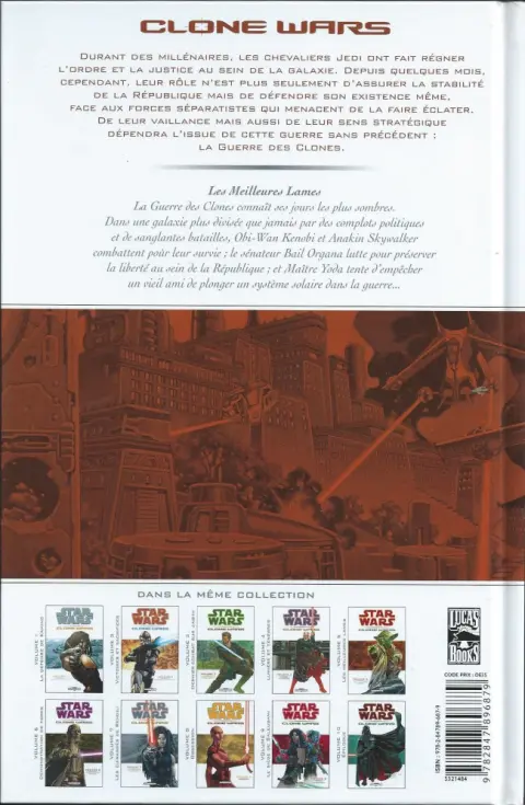 Verso de l'album Star Wars - Clone Wars Tome 5 Les meilleures lames