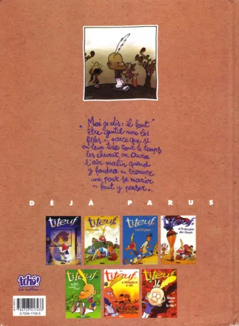 Verso de l'album Titeuf Tome 3 Ça épate les filles…