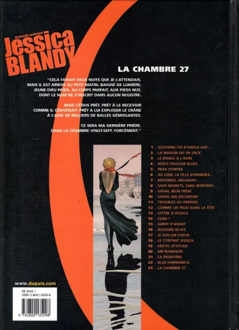 Verso de l'album Jessica Blandy Tome 23 La chambre 27