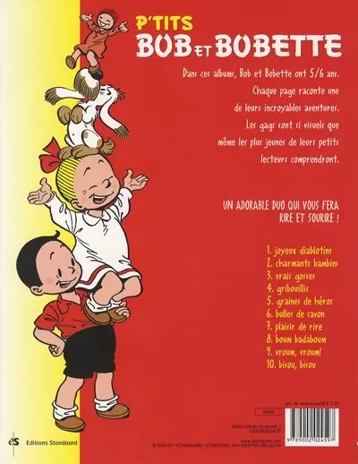 Verso de l'album Bob et Bobette (P'tits) Tome 10 Bisou, bisou