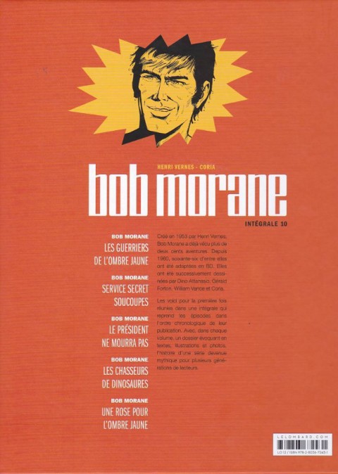 Verso de l'album Bob Morane Intégrale 10