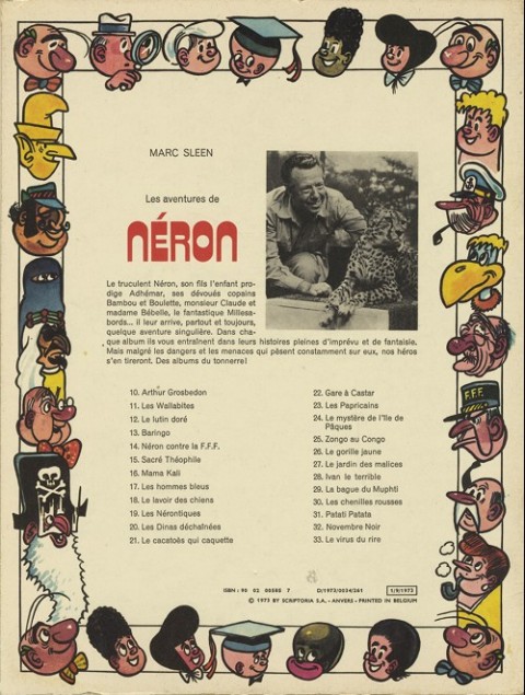 Verso de l'album Les Aventures de Néron et Co Tome 33 Le virus du rire