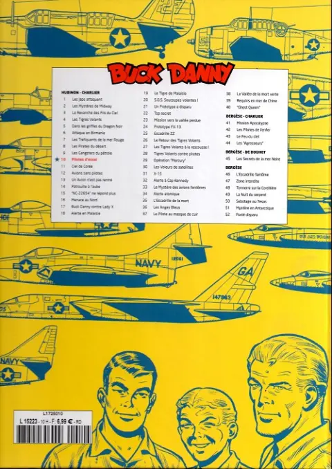Verso de l'album Buck Danny Tome 10 Pilotes d'essai