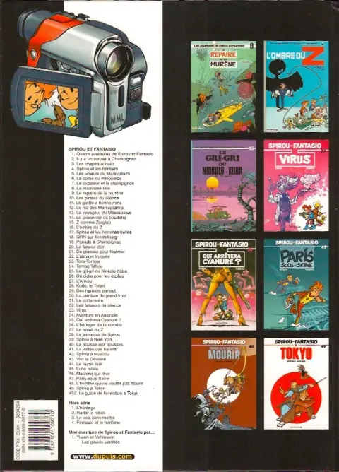 Verso de l'album Spirou et Fantasio Tome 30 La ceinture du grand froid
