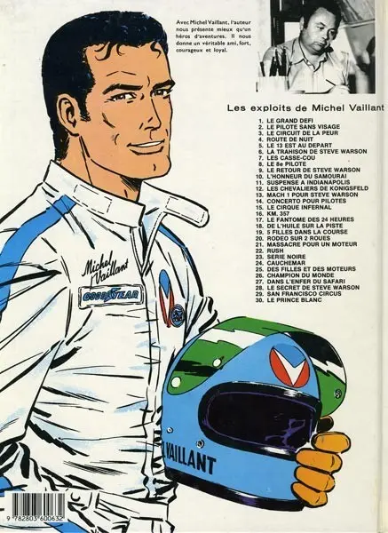 Verso de l'album Michel Vaillant Tome 20 Rodéo sur 2 roues