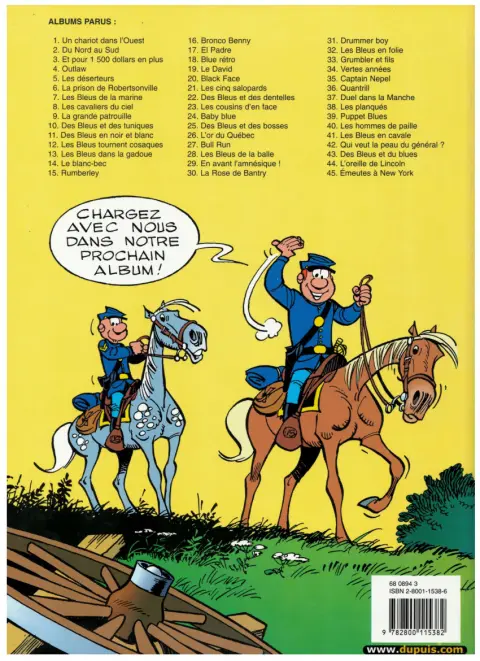 Verso de l'album Les Tuniques Bleues Tome 27 Bull Run