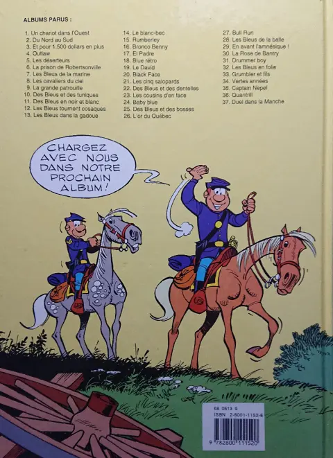 Verso de l'album Les Tuniques Bleues Tome 23 Les cousins d'en face