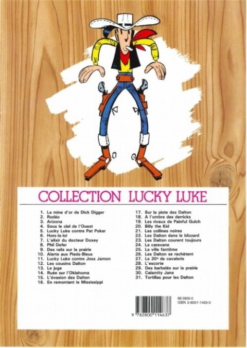 Verso de l'album Lucky Luke Tome 23 Les Dalton courent toujours