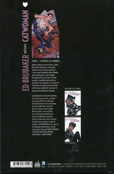 Verso de l'album Catwoman Tome 1 D'entre les ombres...