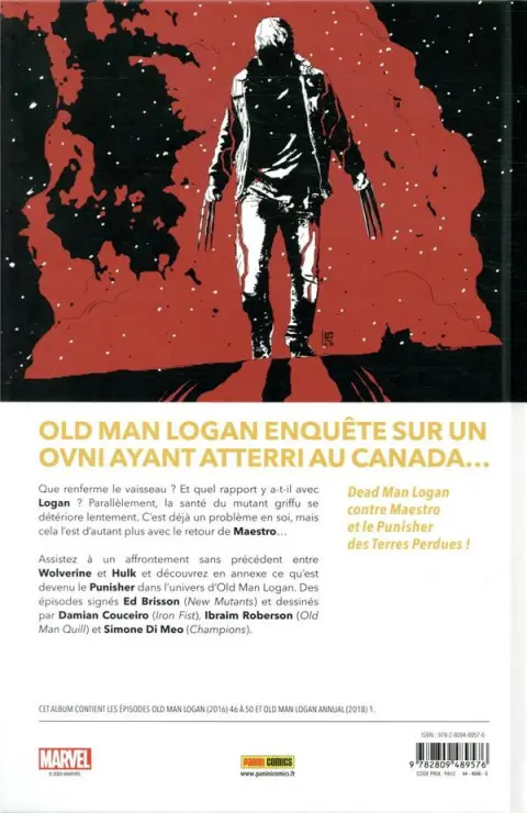 Verso de l'album Old Man Logan 2 La fin du monde