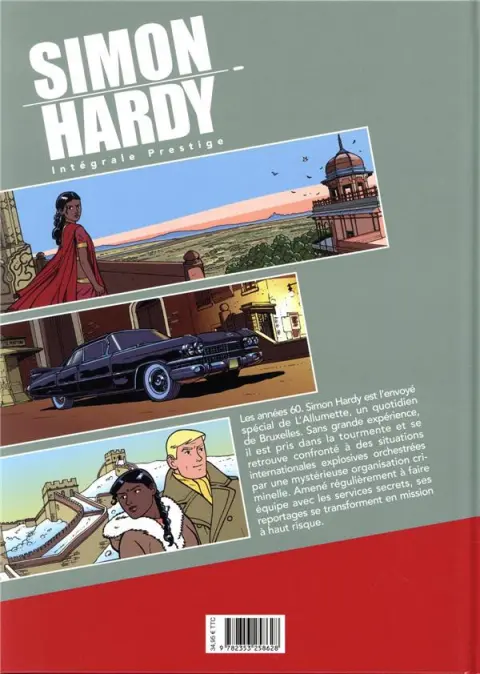 Verso de l'album Une aventure de Simon Hardy Intégrale prestige