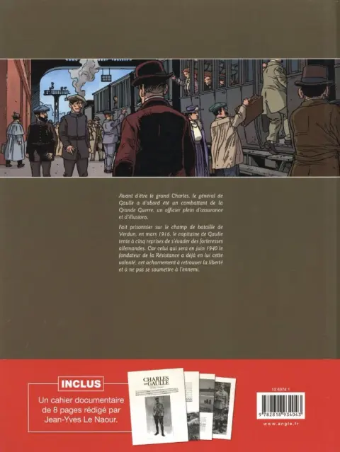 Verso de l'album Charles de Gaulle Tome 1 1916 - 1921 Le prisonnier