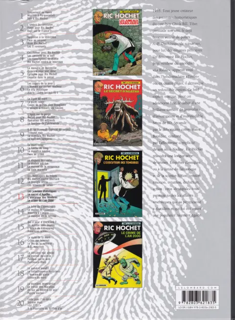 Verso de l'album Ric Hochet Intégrale Tome 13