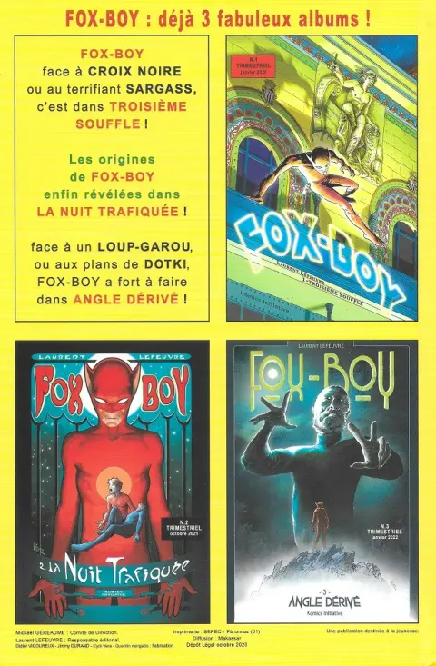 Verso de l'album Fox-Boy Komics Initiative Tome 2 La Nuit Trafiquée