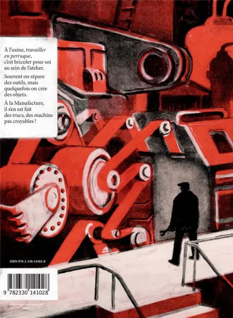 Verso de l'album Le pas de la Manu Saint-Etienne, où se fabriquent les armes