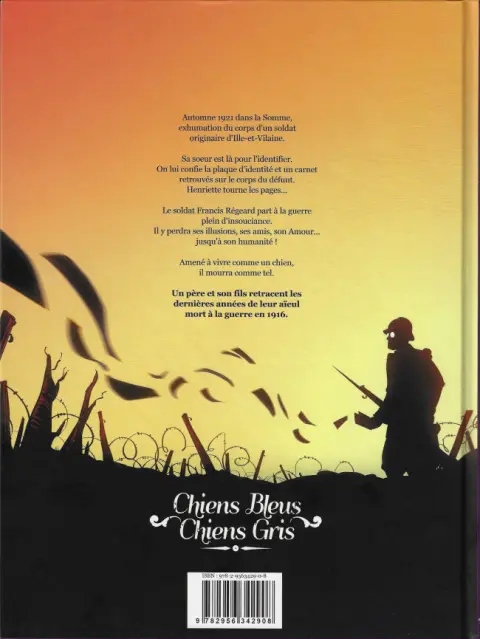 Verso de l'album Chiens Bleus, Chiens Gris