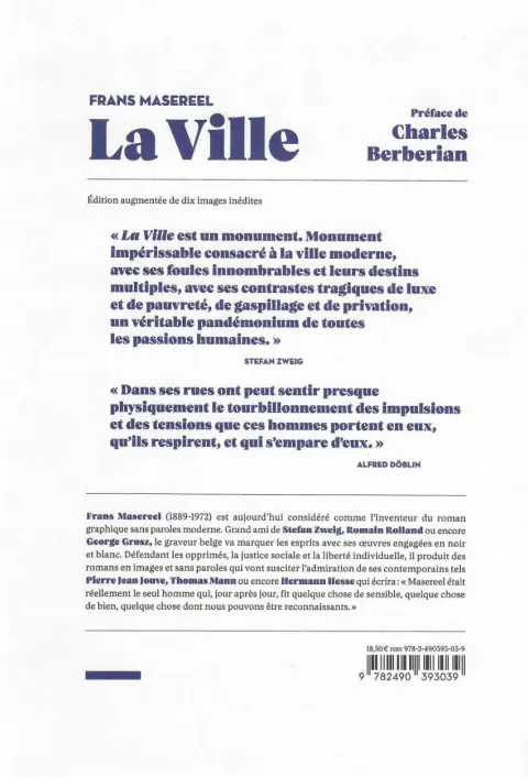 Verso de l'album La Ville
