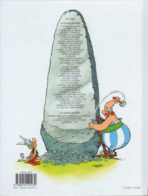 Verso de l'album Astérix Tome 15 La zizanie