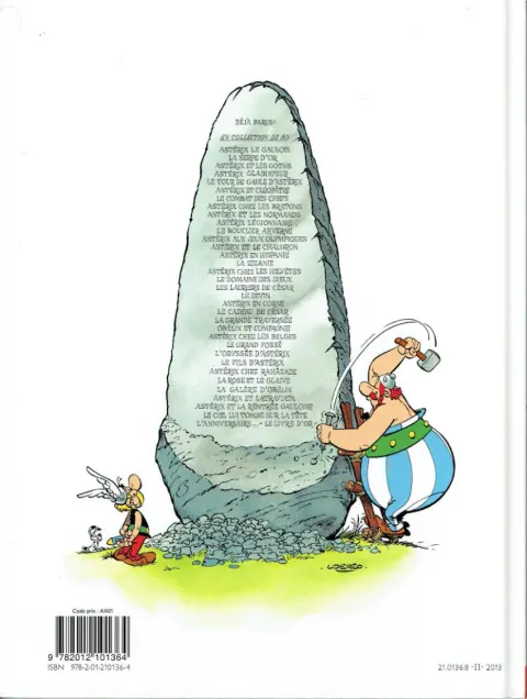 Verso de l'album Astérix Tome 4 Astérix gladiateur
