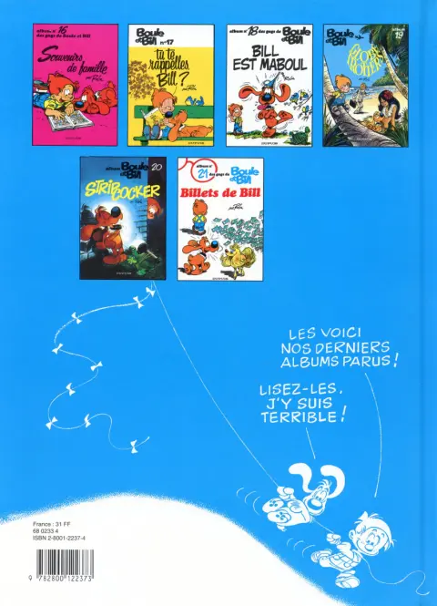 Verso de l'album Boule & Bill Tome 12 Ce coquin de cocker
